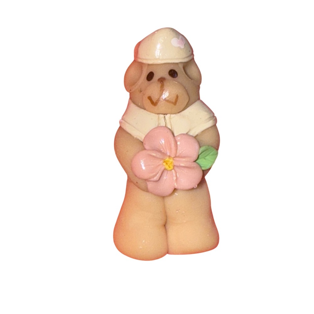 Flower Bear‎ Pin Brooch Cute Kawaii Animal Figurine Lapel Pin